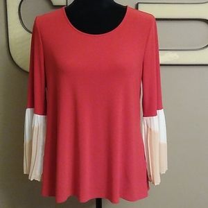Alfani Pleated Bell Sleeve Top